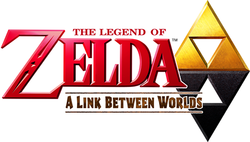 Logo d’A Link Between Worlds avec la Triforce sombre