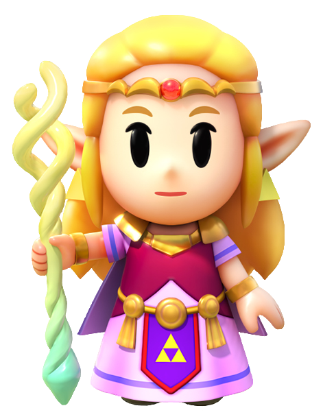 Artwork de Zelda en tenue de princesse tenant la baguette de Tri (Artwork - Personnages - Echoes of Wisdom)