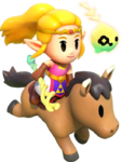 Artwork de Zelda chevauchant un cheval