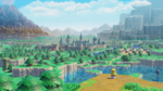 La princesse Zelda regardant au loin les terres d'Hyrule