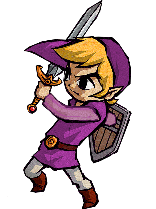 Link rose (Artwork - Personnages - Four Swords Adventures)