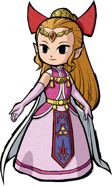 La princesse Zelda (illustration reprise de Four Swords sur GBA) (Artwork - Personnages - Four Swords Adventures)