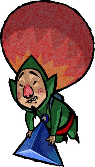 Tingle volant un gros rubis (Artwork - Personnages - Four Swords Adventures)