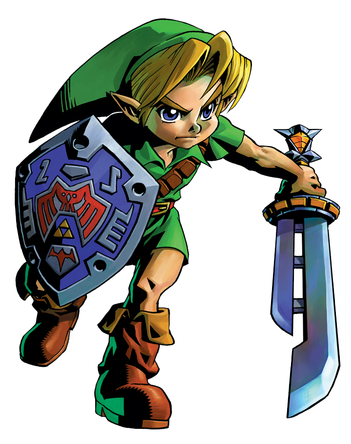 Link tenant la Lame Rasoir (Artwork - Link - Majora’s Mask)