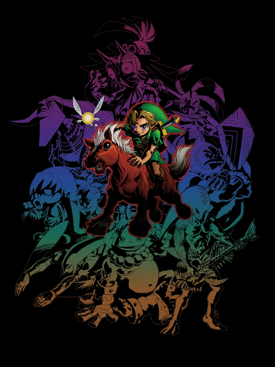 Link sur Epona (Artwork - Illustrations originales - Majora’s Mask)