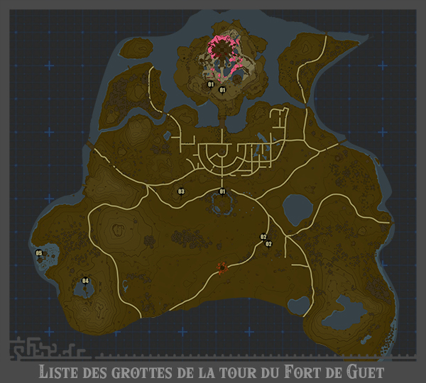 Carte des Grottes de la Fort de Guet