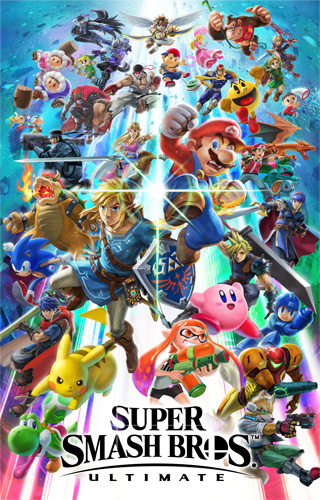 Artwork officiel de Super Smash Bros. Ultimate, format portrait